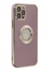 Newface Apple iPhone 12 Pro Kılıf Store Silikon - Mor