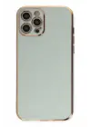 Newface Apple iPhone 12 Pro Kılıf Volet Silikon - Açık Yeşil