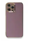 Newface iPhone 12 Pro Kılıf Volet Silikon - Mor