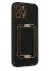 Newface Apple iPhone 12 Pro Max Kılıf Coco Elit Kapak - Siyah