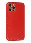 Newface iPhone 12 Pro Max Kılıf Coco Karbon Silikon - Kırmızı