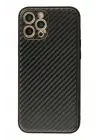 Newface iPhone 12 Pro Max Kılıf Coco Karbon Silikon - Siyah