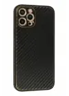 Newface iPhone 12 Pro Max Kılıf Coco Karbon Silikon - Siyah