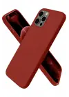 Newface Apple iPhone 12 Pro Max Kılıf First Silikon - Bordo