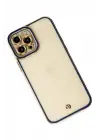 Newface iPhone 12 Pro Max Kılıf Liva Lens Silikon - Mavi