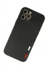 Newface Apple iPhone 12 Pro Max Kılıf Loop Deri Silikon - Siyah