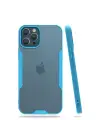 Newface iPhone 12 Pro Max Kılıf Platin Silikon - Mavi