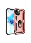 Newface iPhone 12 Pro Max Kılıf Sofya Yüzüklü Silikon Kapak - Rose