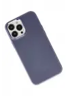 Newface Apple iPhone 13 Pro Kılıf Asya Deri Silikon - Mor