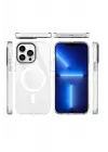 Newface Apple iPhone 13 Pro Kılıf Beta Magneticsafe Silikon - Şeffaf
