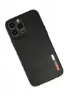 Newface Apple iPhone 13 Pro Kılıf Loop Deri Silikon - Siyah