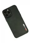 Newface iPhone 13 Pro Kılıf Loop Deri Silikon - Yeşil