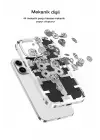 Newface Apple iPhone 13 Pro Kılıf Mekanik Bumper Kapak - Mavi