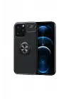 Newface iPhone 13 Pro Kılıf Range Yüzüklü Silikon - Siyah