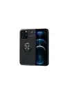 Newface iPhone 13 Pro Kılıf Range Yüzüklü Silikon - Siyah