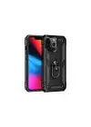 Newface iPhone 13 Pro Kılıf Sofya Yüzüklü Silikon Kapak - Siyah