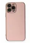 Newface Apple iPhone 13 Pro Kılıf Volet Silikon - Pembe