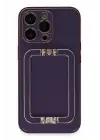 Newface Apple iPhone 13 Pro Max Kılıf Coco Elit Kapak - Derin Mor