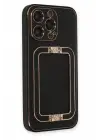 Newface Apple iPhone 13 Pro Max Kılıf Coco Elit Kapak - Siyah