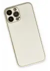Newface Apple iPhone 13 Pro Max Kılıf Coco Karbon Silikon - Beyaz