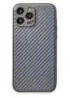 Newface Apple iPhone 13 Pro Max Kılıf Coco Karbon Silikon - Gri