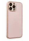 Newface Apple iPhone 13 Pro Max Kılıf Coco Karbon Silikon - Pembe