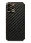 Newface Apple iPhone 13 Pro Max Kılıf Coco Karbon Silikon - Siyah