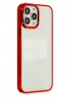 Newface Apple iPhone 13 Pro Max Kılıf Element Silikon - Kırmızı