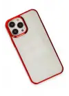 Newface Apple iPhone 13 Pro Max Kılıf Element Silikon - Kırmızı