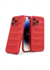 Newface Apple iPhone 13 Pro Max Kılıf Optimum Silikon - Kırmızı