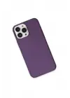 Newface Apple iPhone 13 Pro Max Kılıf Pc Sert Şeffaf Kapak - Mor