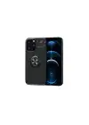 Newface Apple iPhone 13 Pro Max Kılıf Range Yüzüklü Silikon - Siyah