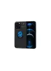 Newface iPhone 13 Pro Max Kılıf Range Yüzüklü Silikon - Siyah-Mavi