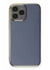 Newface iPhone 13 Pro Max Kılıf Volet Silikon - Mavi