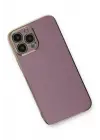 Newface iPhone 13 Pro Max Kılıf Volet Silikon - Mor