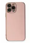 Newface iPhone 13 Pro Max Kılıf Volet Silikon - Pembe