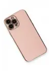Newface iPhone 13 Pro Max Kılıf Volet Silikon - Pembe