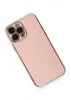 Newface iPhone 13 Pro Max Kılıf Volet Silikon - Pembe