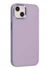 Newface Apple iPhone 14 Plus Kılıf Asya Deri Silikon - Lila
