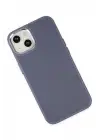 Newface iPhone 14 Plus Kılıf Asya Deri Silikon - Mor