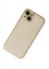 Newface Apple iPhone 14 Plus Kılıf Coco Deri Silikon Kapak - Gold