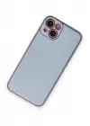 Newface Apple iPhone 14 Plus Kılıf Coco Deri Silikon Kapak - Sky Blue