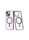 Newface Apple iPhone 14 Plus Kılıf Element Magneticsafe Sert Kapak - Mor
