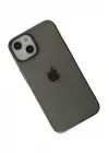 Newface iPhone 14 Plus Kılıf Pc Sert Şeffaf Kapak - Siyah