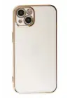 Newface Apple iPhone 14 Plus Kılıf Volet Silikon - Beyaz