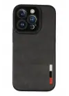 Newface Apple iPhone 14 Pro Kılıf Loop Deri Silikon - Siyah