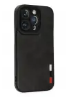 Newface Apple iPhone 14 Pro Kılıf Loop Deri Silikon - Siyah