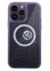 Newface Apple iPhone 14 Pro Kılıf Magic Magneticsafe Silikon - Derin Mor