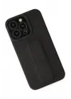 Newface Apple iPhone 14 Pro Kılıf Mega Standlı Silikon - Siyah