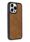 Newface Apple iPhone 14 Pro Max Kılıf Aras Deri Kapak - Taba